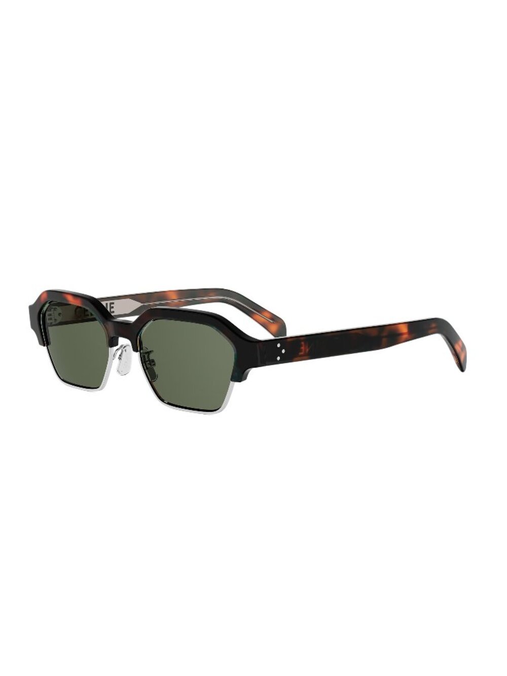 New CELINE Men's Sunglasses Acetate Frame COMBI CL40344U 52N 53 Havana Geometric
